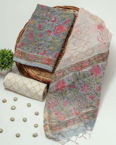 Premium Sanganeri Printed kota Suit With Kota Doria Duppta(BFFKO21)